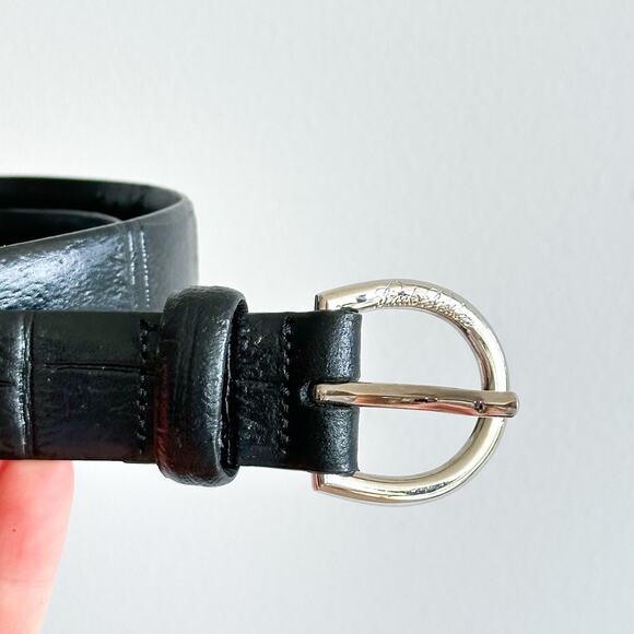 Brooks Brothers 346 Genuine Leather Belt Black M - Picture 4 of 11